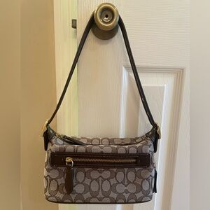 Coach Demi Bag In Signature Jacquard Brass / Oak Maple